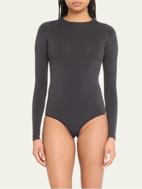 SKIMS Tops - SKIMS Essential Smoothing Long-Sleeve Bodysuit